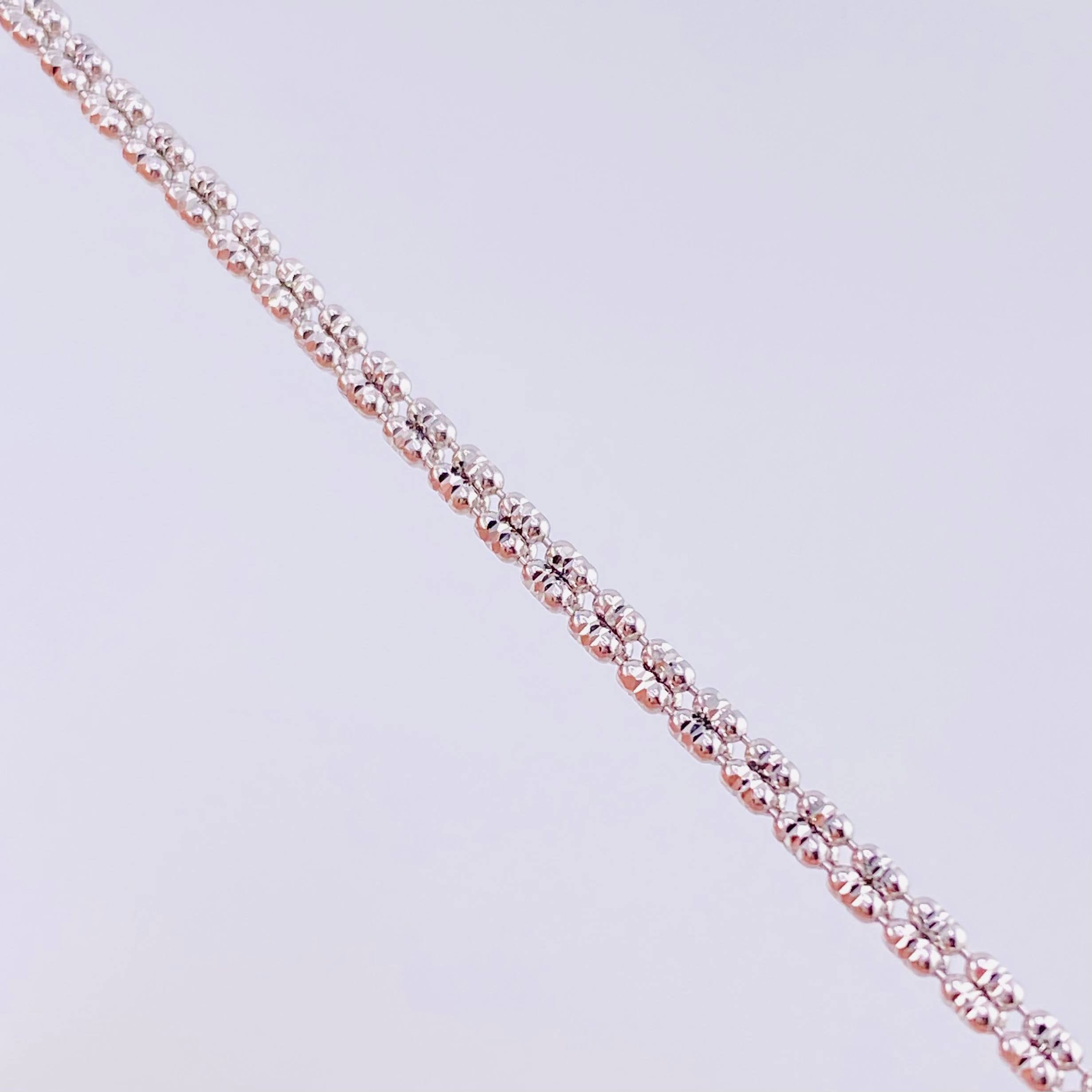 Cadena Ice 13.5g / 70cm / 2.4mm Oro Blanco 18K