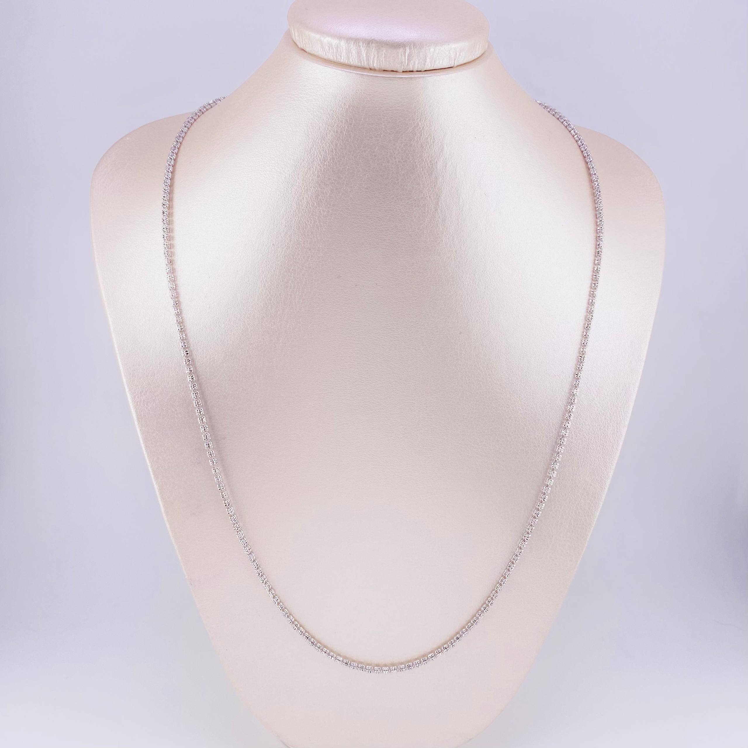 Cadena Ice 11.7g / 60cm / 2.4mm Oro Blanco 18K