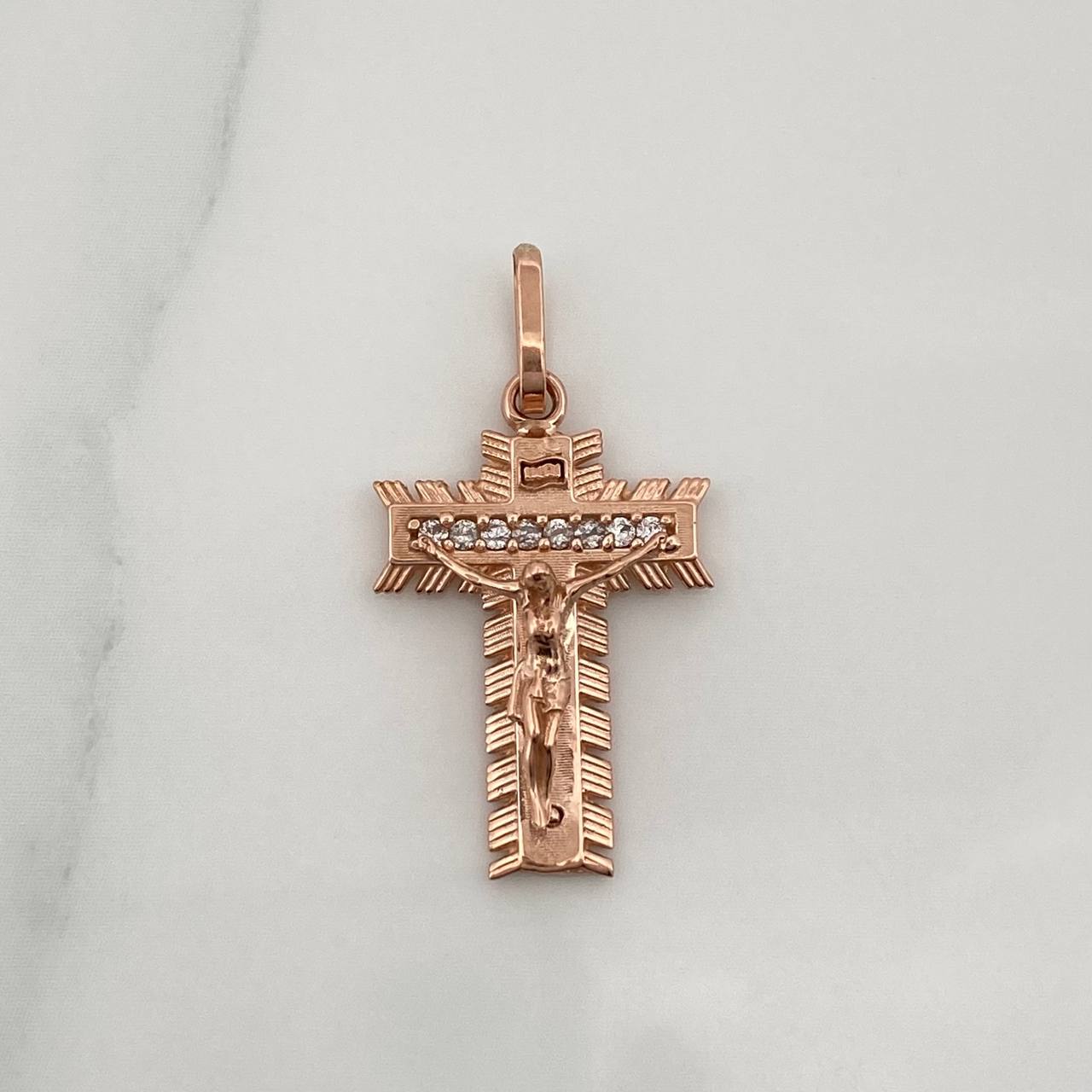 Dije Cruz Señor De Los Milagros 2gr / 2.8cm / Oro Rosa 18K %