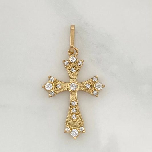 Dije Cruz Gotica 1.25gr / 2.7cm / Oro Amarillo 18K %