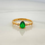 Anillo Solitario Gota 2.15gr / T7 / Oro Amarillo 18K %