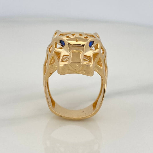 Anillo Pantera Filigrana 13.15gr / T9 1/4 / Oro Amarillo 18K %