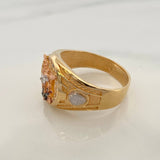Anillo San Miguel Arcangel 5.15gr / T8 3/4 / Tres Oros 18K %