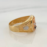 Anillo San Miguel Arcangel 5.15gr / T8 3/4 / Tres Oros 18K %