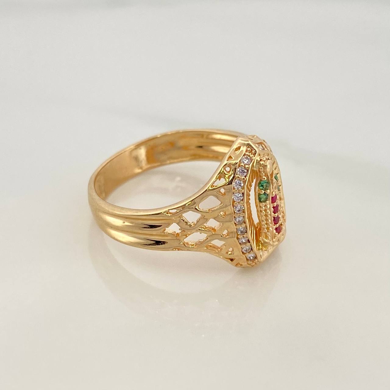 Anillo Virgen Guadalupe 3.45gr / T6 3/4 / Oro Amarillo 18K %