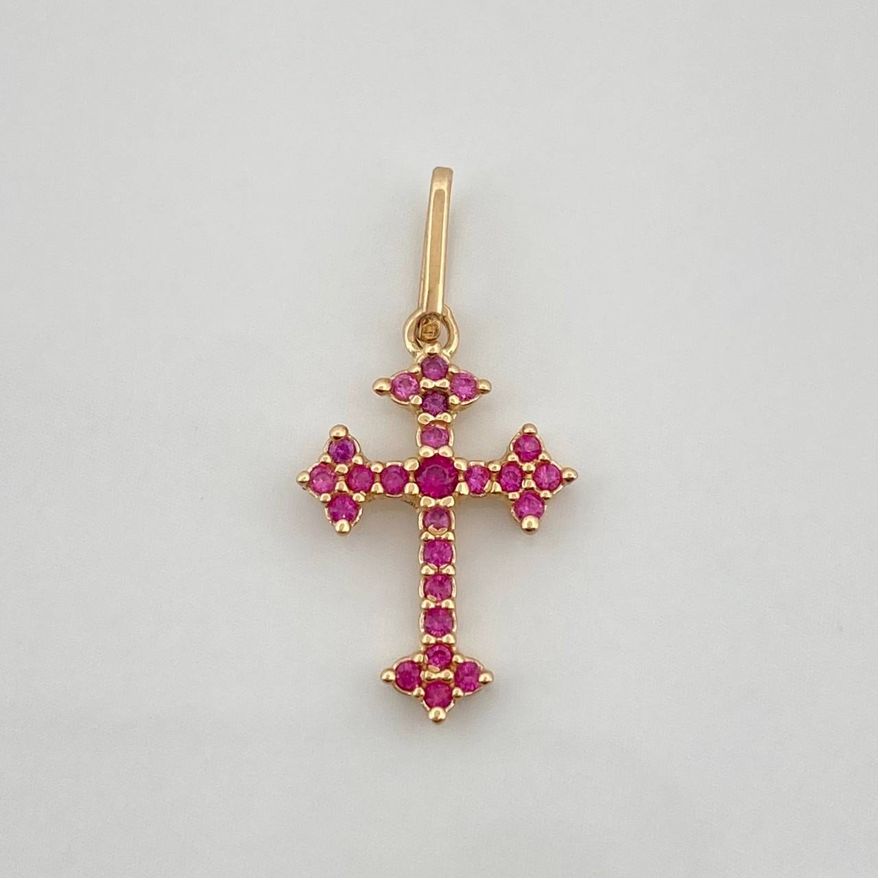 Dije Cruz Gotica 0.6gr / 2cm / Oro Amarillo 18K %