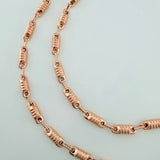 Cadena Rustica Barril 13.8gr / 63.2cm / 3.6mm Oro Rosa 18K &