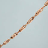 Cadena Rustica Barril 13.8gr / 63.2cm / 3.6mm Oro Rosa 18K &