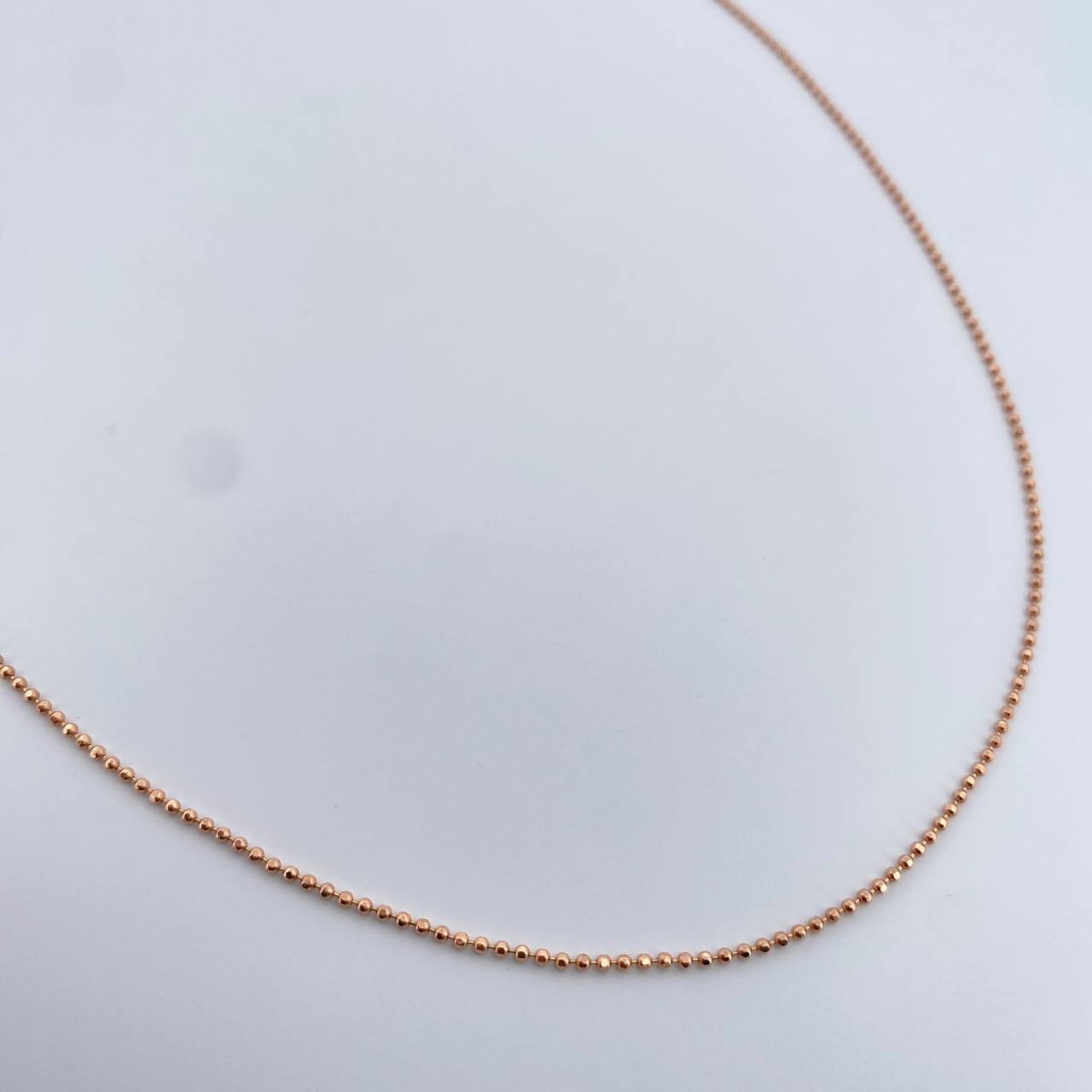 Cadena Militar 3.05gr / 50.1cm / 1.1mm Diamantada Oro Rosa +3 18K &