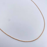 Cadena Militar 3.05gr / 50.1cm / 1.1mm Diamantada Oro Rosa +3 18K &