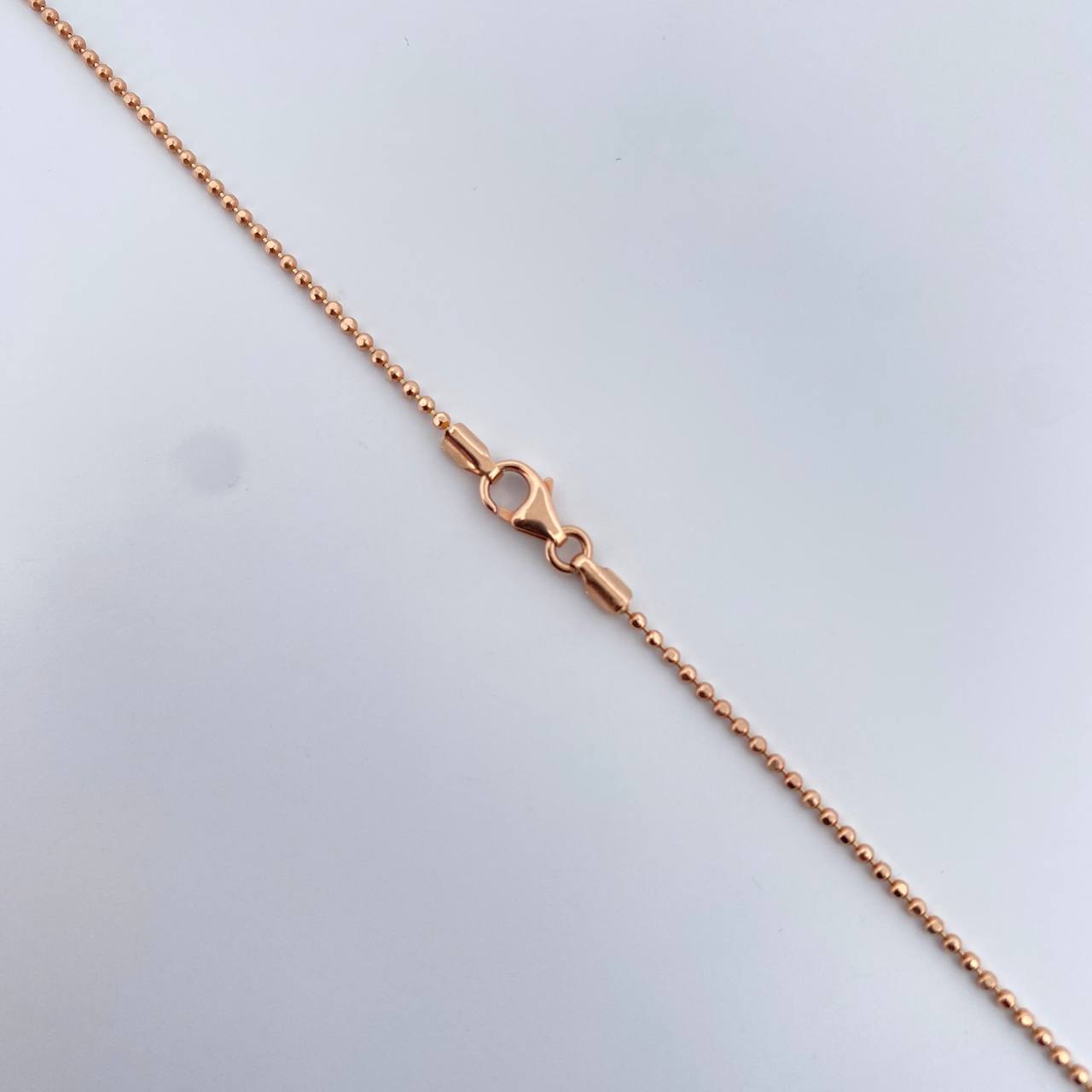 Cadena Militar 3.05gr / 50.1cm / 1.1mm Diamantada Oro Rosa +3 18K &