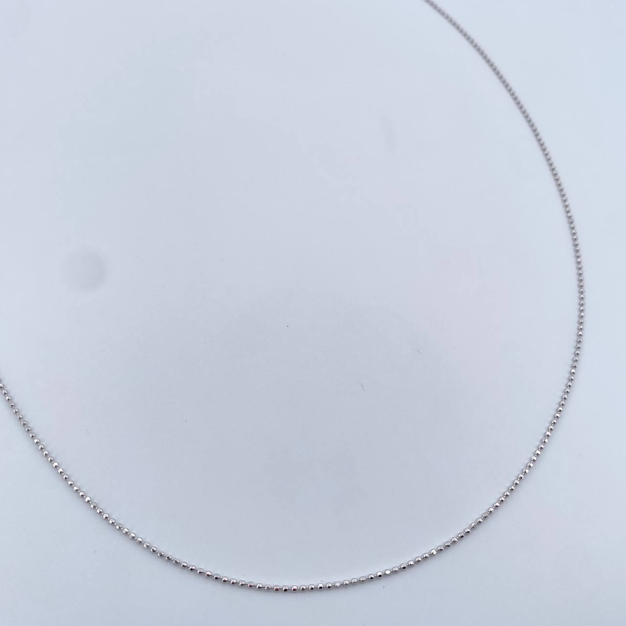 Cadena Militar 1.85gr / 45cm / 1mm Diamantada Oro Blanco +3 18K &
