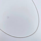 Cadena Militar 2.7gr / 60.4cm / 0.95mm Diamantada Oro Blanco +3 18K &