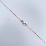 Cadena Militar 2.7gr / 60.4cm / 0.95mm Diamantada Oro Blanco +3 18K &