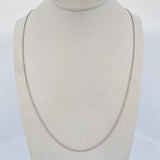 Cadena Militar 2.7gr / 60.4cm / 0.95mm Diamantada Oro Blanco +3 18K &