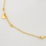 Pulso Modulable Aro Seguido Dije Corazon 1.35 g / 17 cm - 16 cm / 1 mm Oro Amarillo 18K