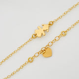 Pulso Modulable Aro Seguido Dije Corazon 1.35 g / 17 cm - 16 cm / 1 mm Oro Amarillo 18K