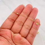 Pulso Modulable Aro Seguido Dije Corazon 1.35 g / 17 cm - 16 cm / 1 mm Oro Amarillo 18K
