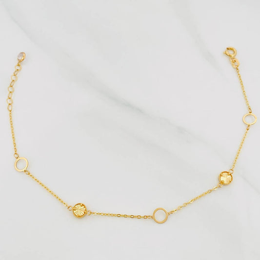 Pulso Modulable Aro Seguido 1.7 g / 19.5 cm - 17 cm / 0.75 mm Oro Amarillo 18K