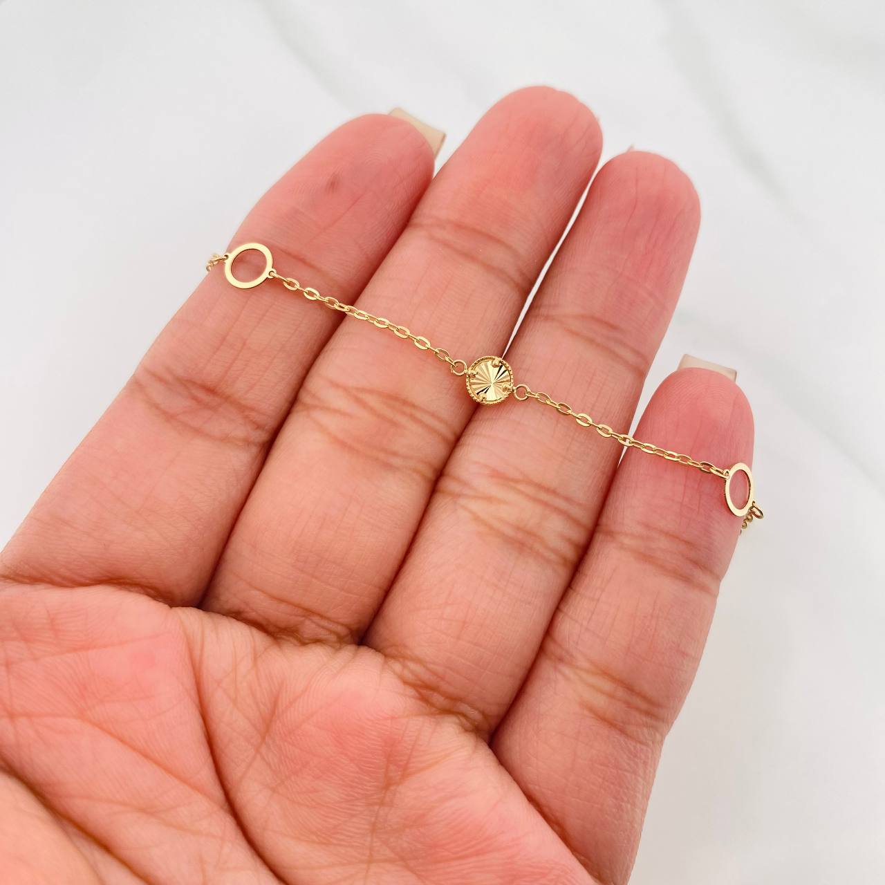 Pulso Modulable Aro Seguido 1.75 g / 19.5 cm - 17 cm / 0.63 mm Oro Amarillo 18K