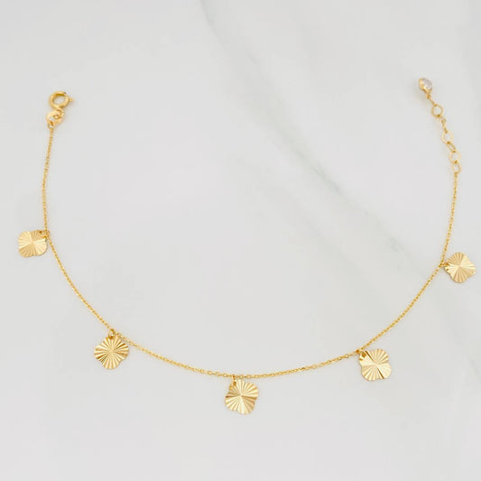 Pulso Modulable Aro Seguido Trebol 1.4 g / 19.5 cm - 17 cm / 0.8 mm Oro Amarillo 18K
