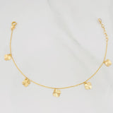 Pulso Modulable Aro Seguido Trebol 1.4 g / 19.5 cm - 17 cm / 0.8 mm Oro Amarillo 18K