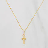Set Cadena Veneciana + Dije Cruz / 1.5 g / 45 cm Oro Amarillo 18K