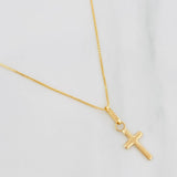 Set Cadena Veneciana + Dije Cruz / 1.5 g / 45 cm Oro Amarillo 18K