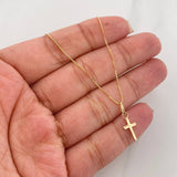 Set Cadena Veneciana + Dije Cruz / 1.5 g / 45 cm Oro Amarillo 18K