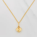 Set Cadena Singapur + Dije Corazon / 2.1 g / 45 cm Oro Amarillo 18K