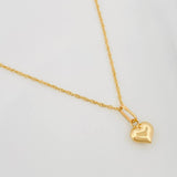 Set Cadena Singapur + Dije Corazon / 2.1 g / 45 cm Oro Amarillo 18K