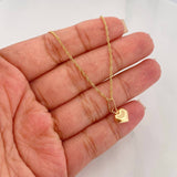 Set Cadena Singapur + Dije Corazon / 2.05 g / 45 cm Oro Amarillo 18K