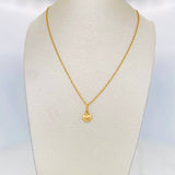 Set Cadena Singapur + Dije Corazón / 2 g / 45 cm Oro Amarillo 18K