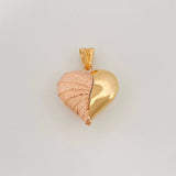 Dije Corazon 3.3 g / 2.5 cm Dos Oros Amarillo Rosa 18K
