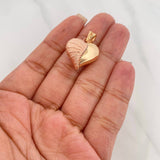Dije Corazon 3.3 g / 2.5 cm Dos Oros Amarillo Rosa 18K