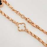 Pulso Rustica Eslabon Trebol 8.95 g / 17.5 cm / 2.75 mm Oro Rosa 18K