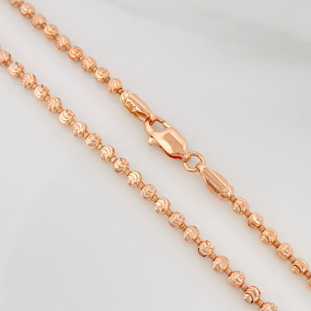 Cadena Militar Media Luna 15.35 g / 50 cm / 3 mm Oro Rosa 18K