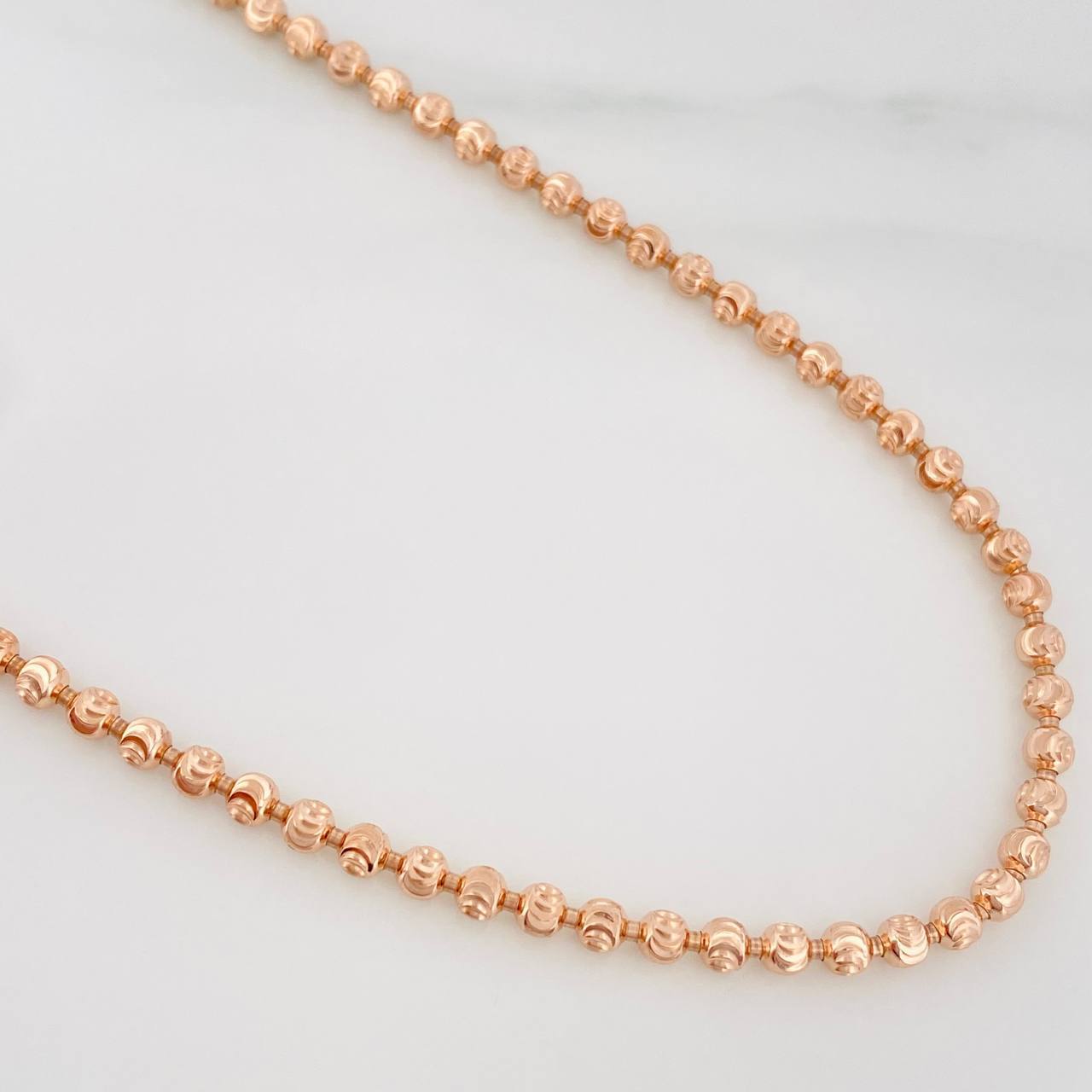 Cadena Militar Media Luna 15.35 g / 50 cm / 3 mm Oro Rosa 18K