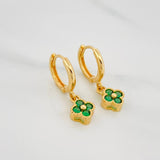 Candongas Trebol 3.35 g / 2 cm Oro Amarillo 18K