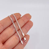 Cadena Franco 8.25g / 50cm / 2mm Oro Blanco 18K