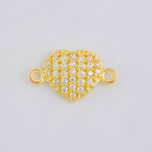 Herraje Corazón Tupido 0.6 g / 1.3 cm Oro Amarillo 18K
