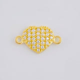 Herraje Corazón Tupido 0.6 g / 1.3 cm Oro Amarillo 18K