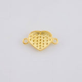 Herraje Corazón Tupido 0.6 g / 1.3 cm Oro Amarillo 18K