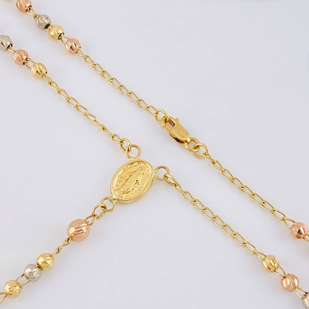 Rosario Virgen De La Milagrosa 6.15 g / 50 cm / 3mm/4mm mm Tres Oros 18K