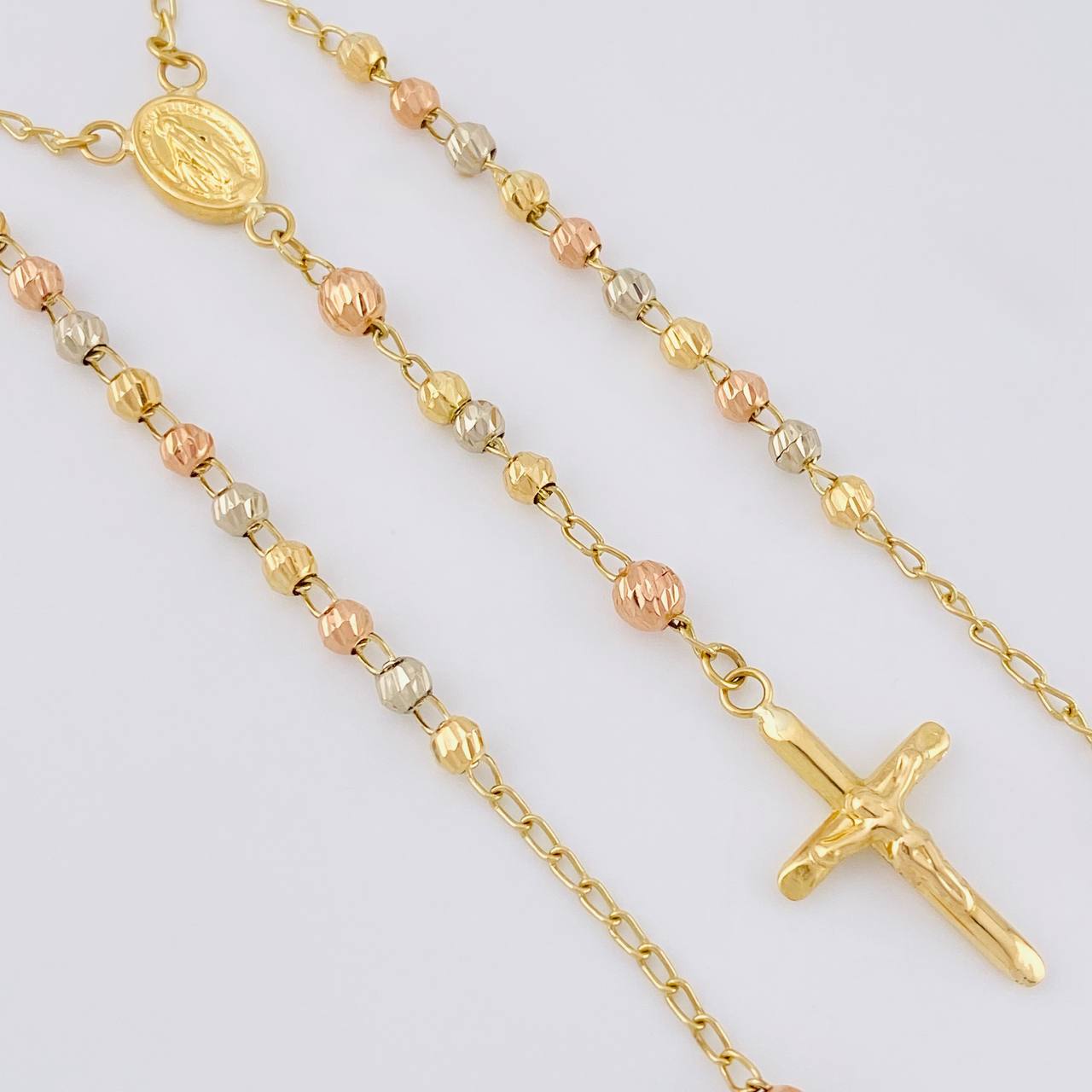 Rosario Virgen De La Milagrosa 6.15 g / 50 cm / 3mm/4mm mm Tres Oros 18K