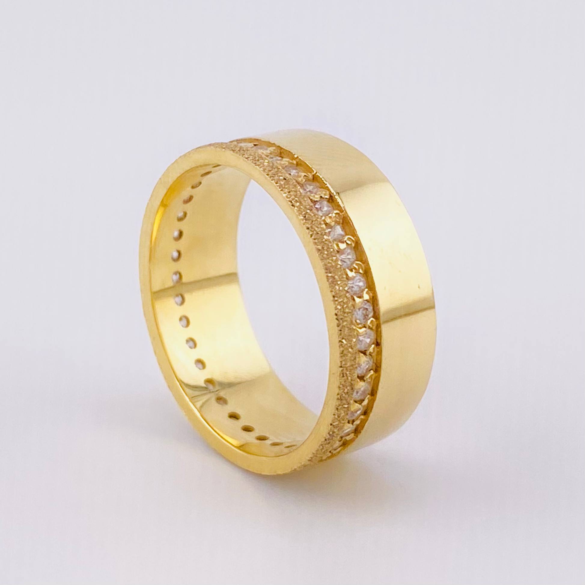Argolla Mate Carril 5.75 g / TT6 Oro Amarillo 18K