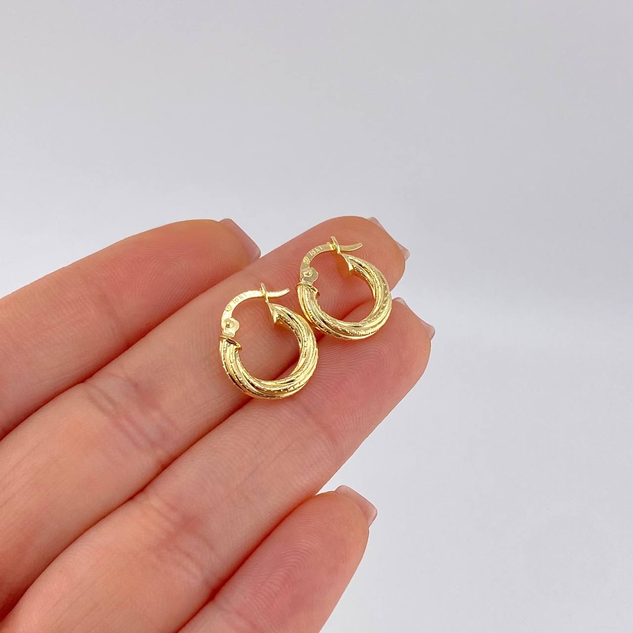 Candongas Boutique 1.4 g / 2.5 cm Oro Amarillo 18K