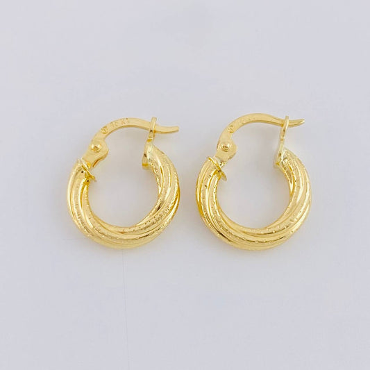 Candongas Boutique 1.4 g / 2.5 cm Oro Amarillo 18K
