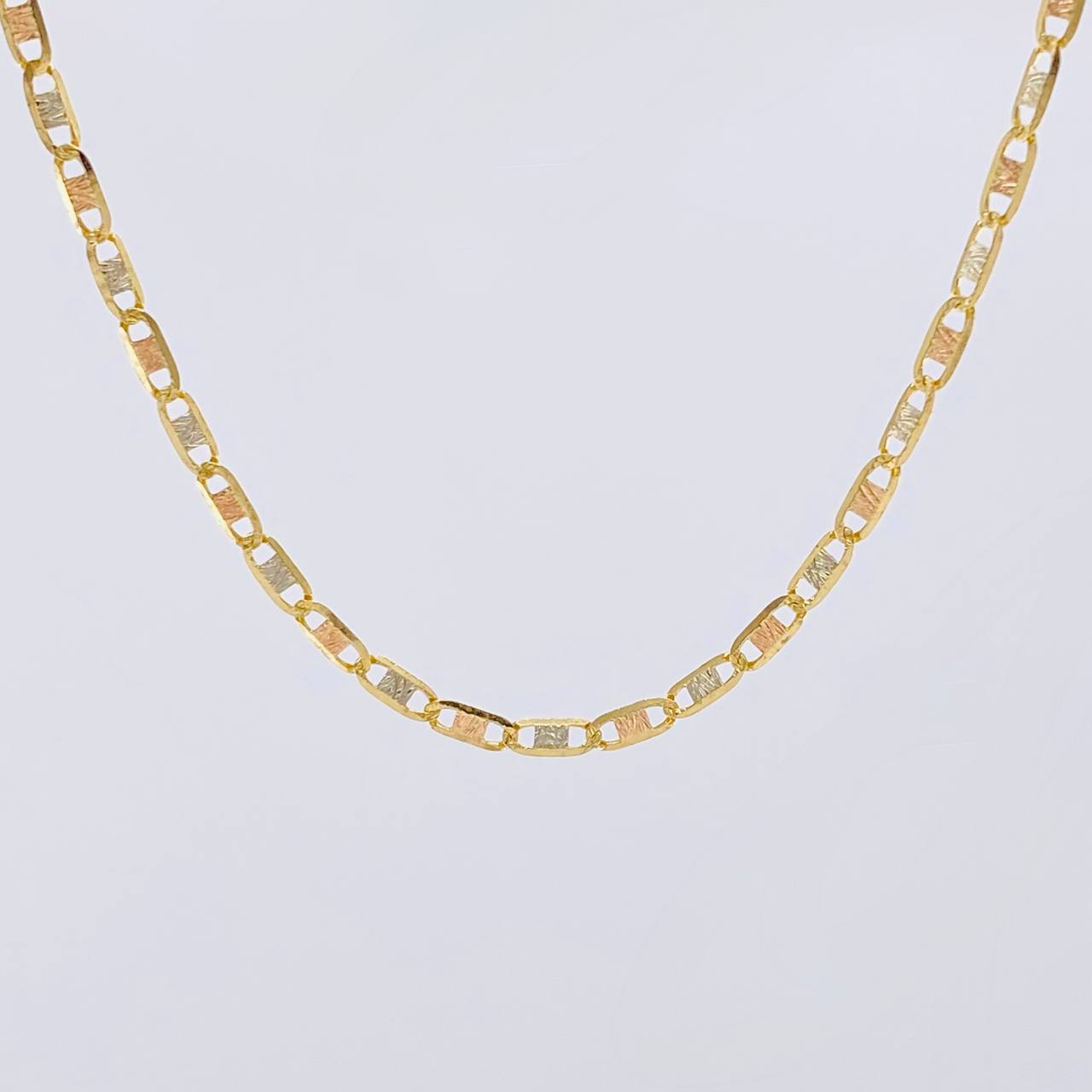 Cadena Escalera Plana 4.5 g / 45.3 cm / 3.4 mm Tres Oros 18K