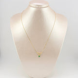 Cadena Veneciana + Dije Cuadrado Esmeralda 23Pts / 1.9 g / 17 3/4 in Oro Amarillo 18K (Joya) (A.C)